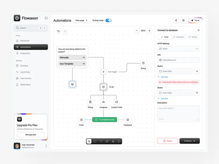 Automation builder — DartSyn