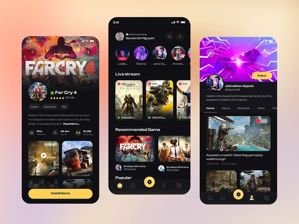 Mobile game UI — DartSyn
